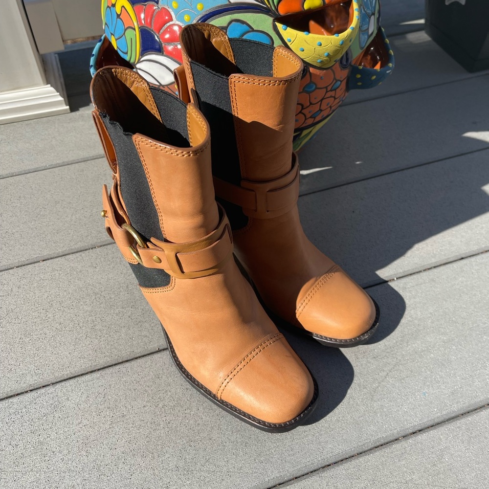 Boot by See by Chloe in brown and black color size 7.5